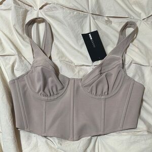 Wonkash Beige Bustier Top